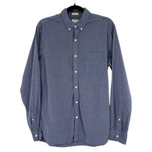 J.Crew Mens Slim Fit Blue Cotton Button-Up Shirt Size Medium